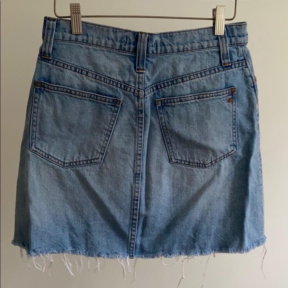 Madewell Denim Mini Skirt Med/Light Wash - Picture 2 of 4